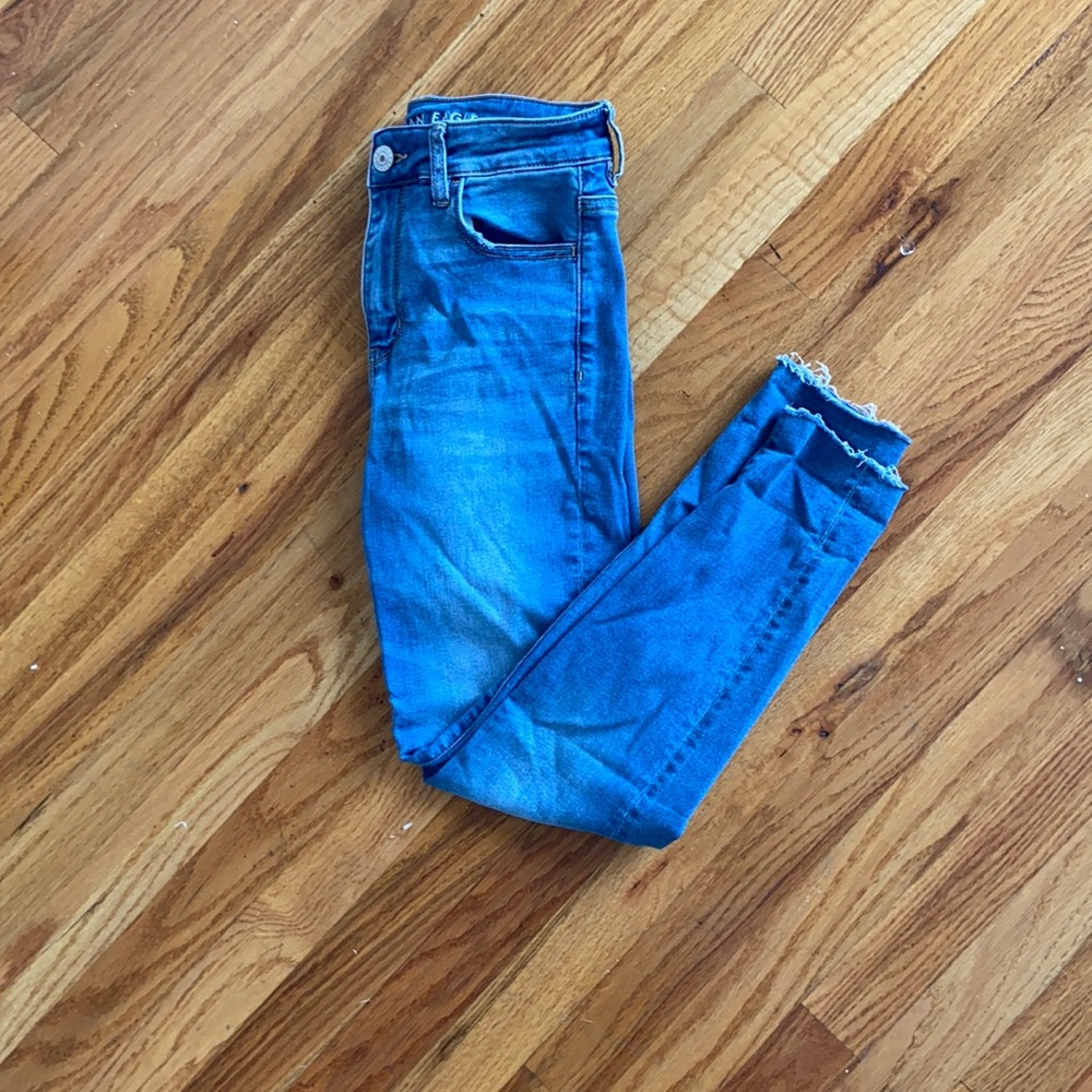 High waisted skinny jeans